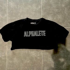 Alphalete black cropped tee size small like new